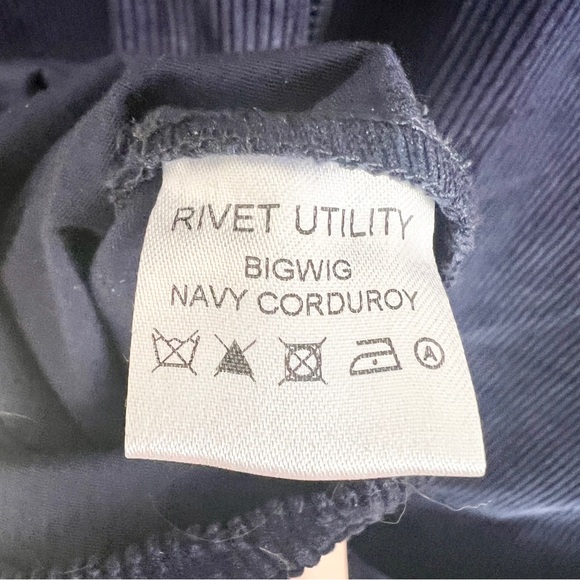 RIVET UTILITY Bigwig Corduroy Jumpsuit in Navy Blue - Picture 12 of 14